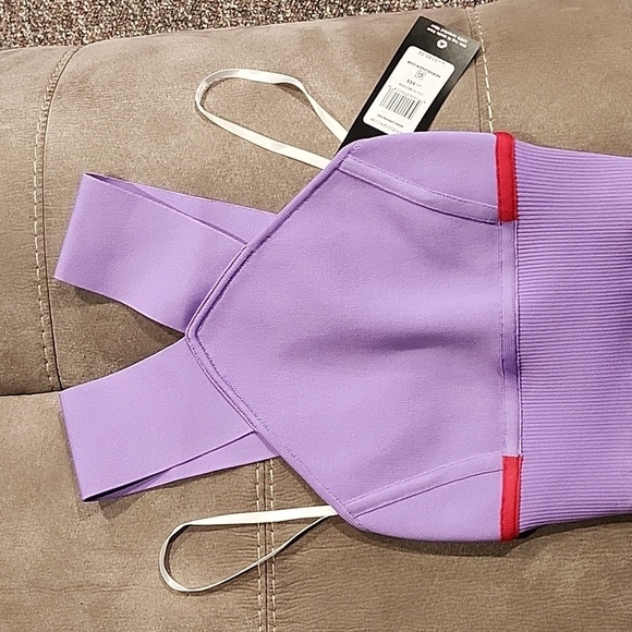 Herve Leger Purple Crop Top NWT - Picture 2 of 7